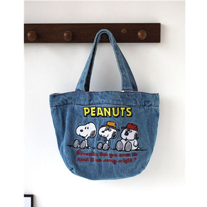 Snoopy Denim Bucket Bag | Casual Tote Bags | Shoulder Bag |Handbags B46