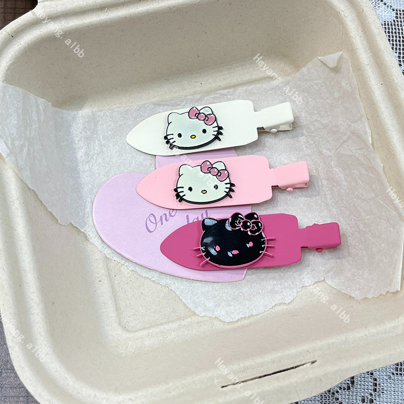 Kitty Basic Hair Clip |Hair Snap Clip |Hair Barrette |Duckbill Hairpin 2pcs A284