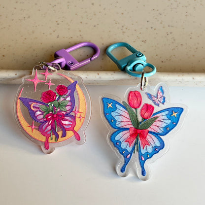 Acrylic Butterfly KeyChain |Pendant Schoolbag Hanging Decoration K42