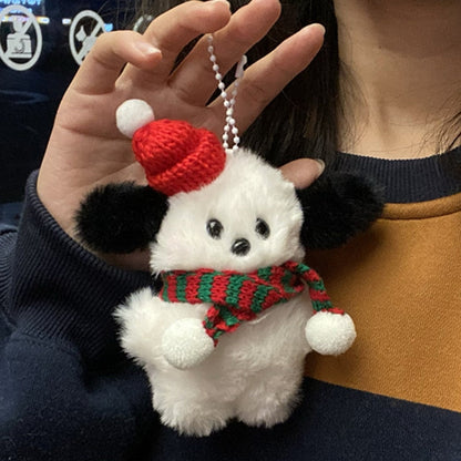 Cartoon Puppy Design Bag KeyChain |Pochacco Pendant Plush Schoolbag Hanging Decoration Gift K26