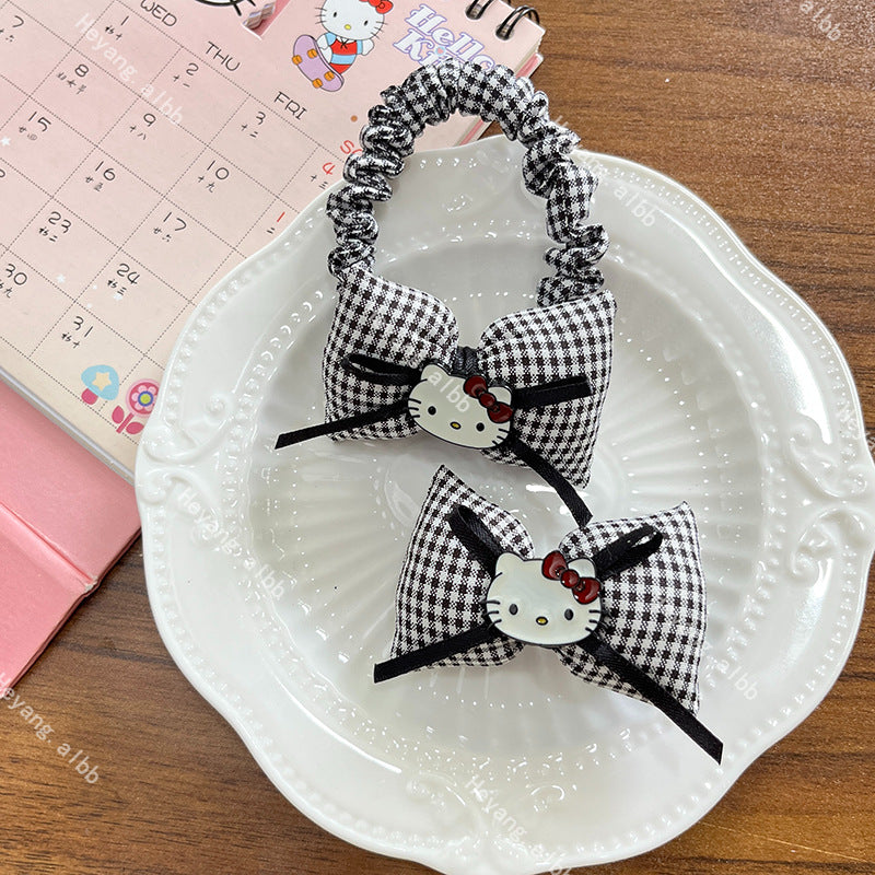 Bow Kitty serenity Hair Tie|Ponytail Holders Barrette|Hair Scrunchie HT74