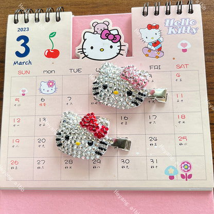 Diamond Kitty Hair Clip |Hair Snap Clip |Hair Barrette |Duckbill Hairpin A399