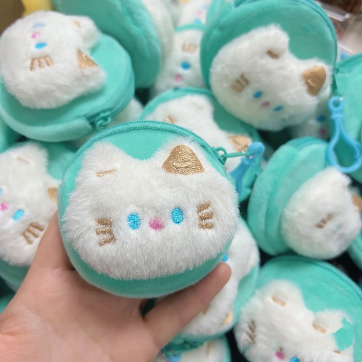 Fluffy Kitty Mini Bags | Pouch Keychain Wallet| Cosmetic Bag | Airpods Bag Coin Purse B21