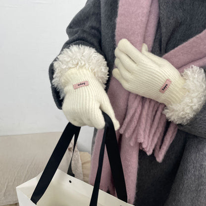 Cozy Plush Winter Cashmere Glove |Soft Thick Solid Color Gloves |Warm Knitted Gloves G8