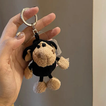 Cute Cartoon Bear Sheep lion Gorillas Design Bag KeyChain |Pendant Plush Schoolbag Hanging Decoration |Gift for Boys and Couples K2