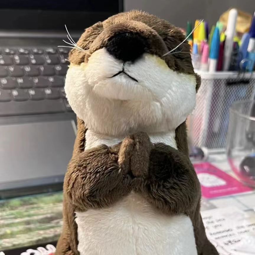 Praying otter KeyChain |Pendant Plush Schoolbag Hanging Decoration |Gift K56