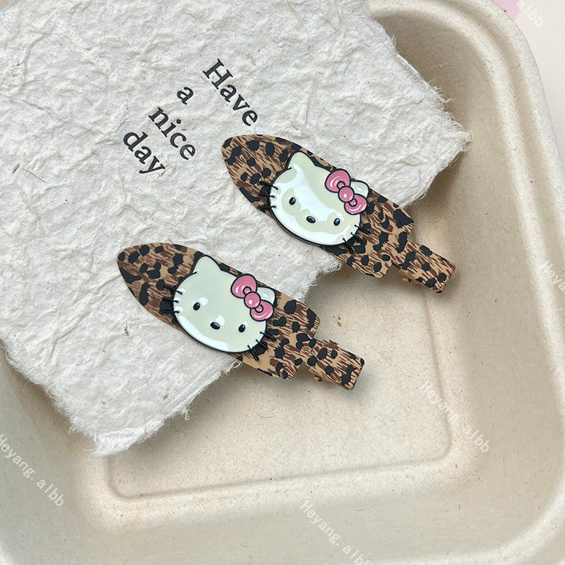 Leopard Kitty Hair Clip |Hair Snap Clip |Hair Barrette |Duckbill Hairpin A283