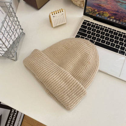 Cozy Plush Winter Cashmere Knit Beanie Hat |Stretch Ribbed Beanie Hat M7