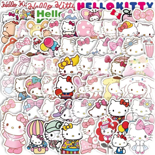 Hello Kitty Stickers Sheet|Journal Stickers Paster |Sticker for Planner Scrapbooking Stationery 60pcs T6