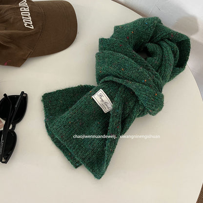 Stylish Cashmere Solid Color Scarf | Simple Warm Wool Knitted Scarf W15