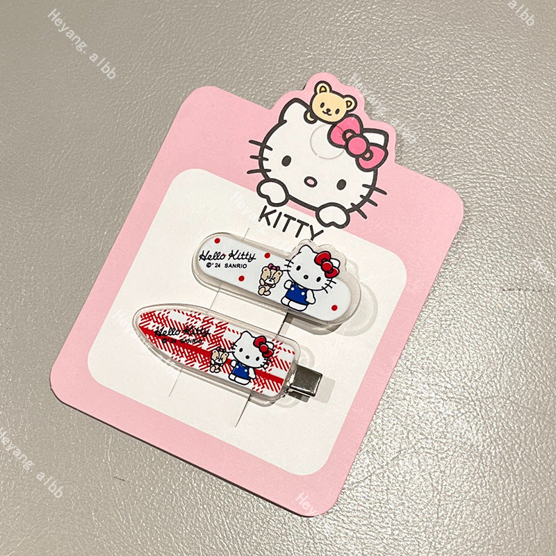 Acetate Kitty Hair Clip |Hair Snap Clip |Hair Barrette |Duckbill Hairpin 2pcs A226