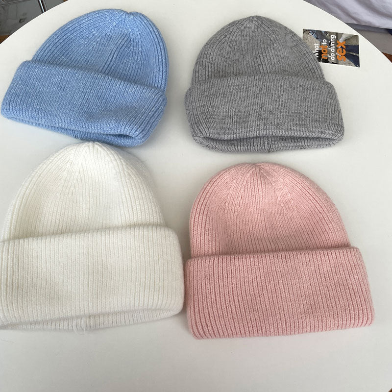 Cozy Winter Cashmere Knit Beanie Hat |Stretch Ribbed Beanie Hat M5