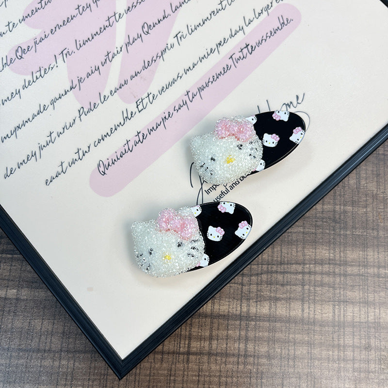 Kitty Diamond Hair Clip |Hair Barrette |Duckbill Hairpin A187