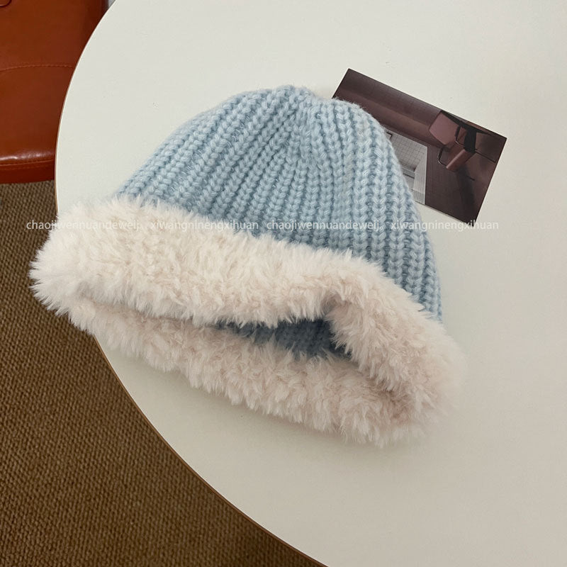 Cozy Plush Winter Cashmere Knit Beanie Hat |Stretch Ribbed Beanie Hat M17