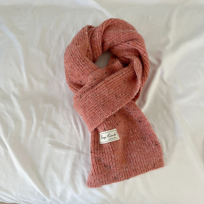 Stylish Cashmere Solid Color Scarf | Simple Warm Wool Knitted Scarf W15