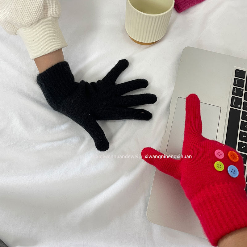 Cozy Cute Winter Cashmere Glove |Soft Thick Solid Color Gloves |Warm Knitted Gloves G22