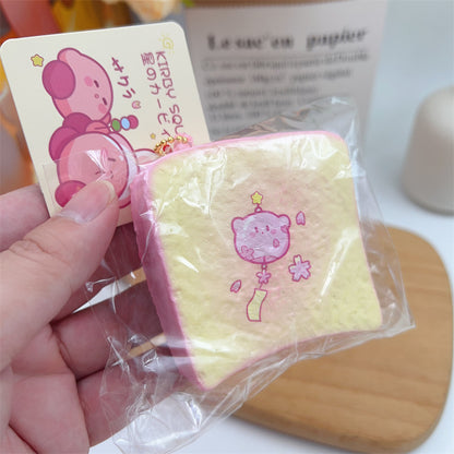 Kirby Toast Bun Squishy| Slow Rising Soft Squishy|Squeeze Stress Toy S125