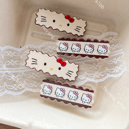 Kitty Hair Clip |Hair Snap Clip |Hair Barrette |Duckbill Hairpin 2pcs A282