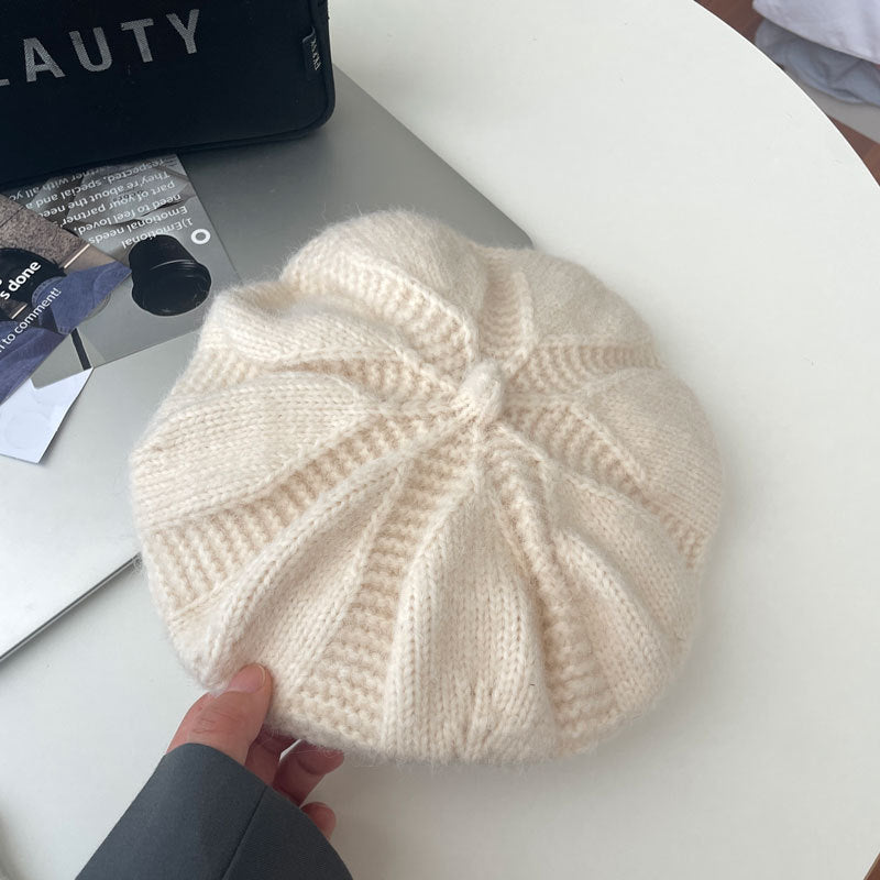 Classic Slouchy Beret | Wool Knitted Warm Hat M8