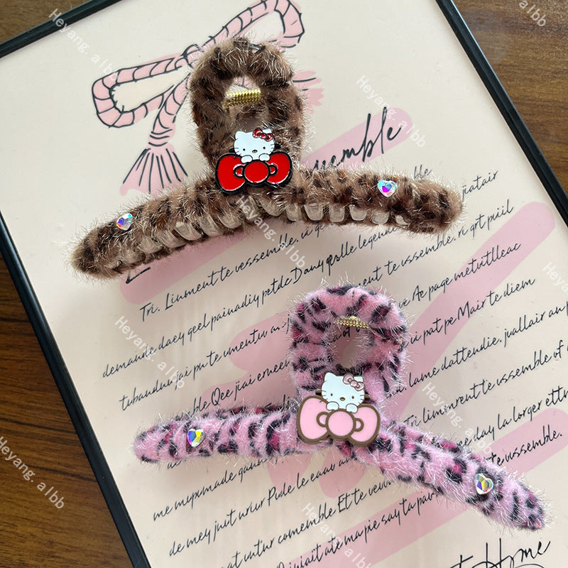 Leopard Kitty Hair Clip |Hair Claw | Hair Barrette A372