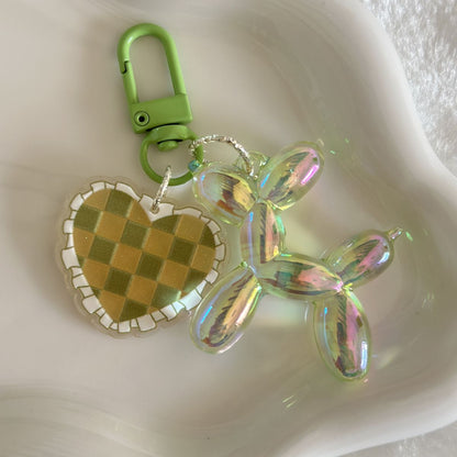 Lustrous Acrylic Balloon Dog Design Bag KeyChain |Pendant Schoolbag Hanging Decoration K34