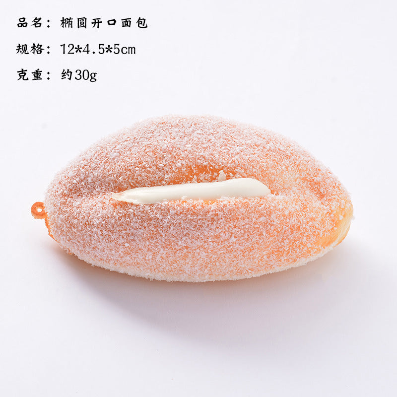 Bun Toast Egg Tart Hamburger Croissant Donut| Slow Rising Soft Squishy|Squeeze Stress Toy S95