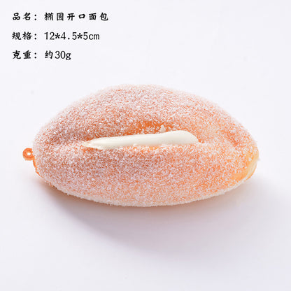 Bun Toast Egg Tart Hamburger Croissant Donut| Slow Rising Soft Squishy|Squeeze Stress Toy S95