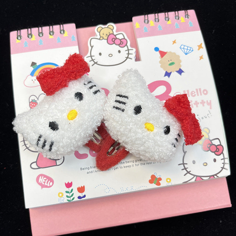 Plush Cuddly Bear Bunny Kitty Hair Clip |Hair Snap Clip |Hair Barrette |Duckbill Hairpin A252