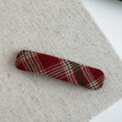 Plaid Charm Hair Clip |Hair Snap Clip |Hair Barrette |Duckbill Hairpin A36