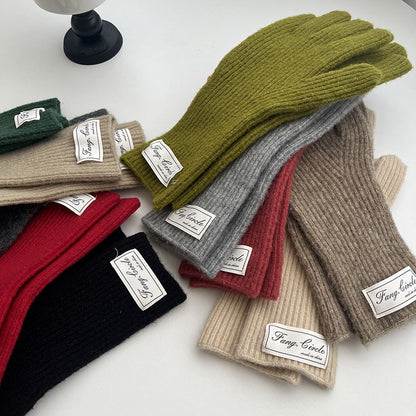 Cozy Winter Cashmere Glove |Soft Thick Solid Color Gloves |Warm Knitted Gloves G4