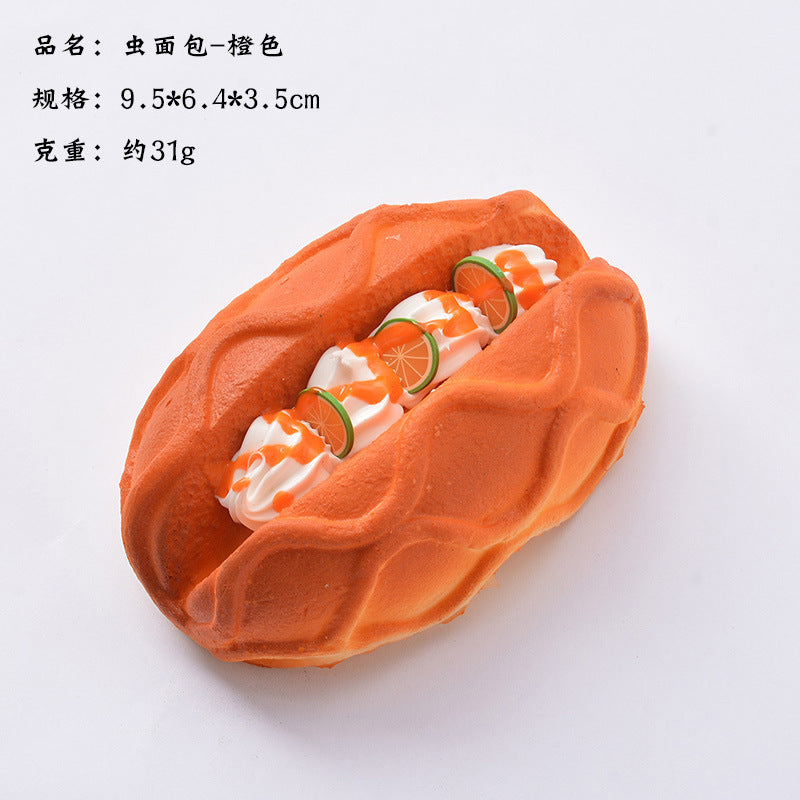 Bun Toast Egg Tart Hamburger Croissant Donut| Slow Rising Soft Squishy|Squeeze Stress Toy S122