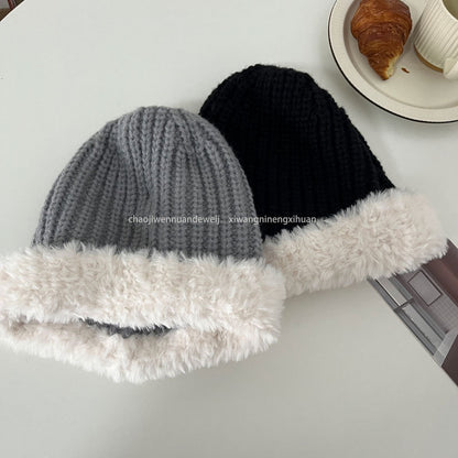 Cozy Plush Winter Cashmere Knit Beanie Hat |Stretch Ribbed Beanie Hat M17