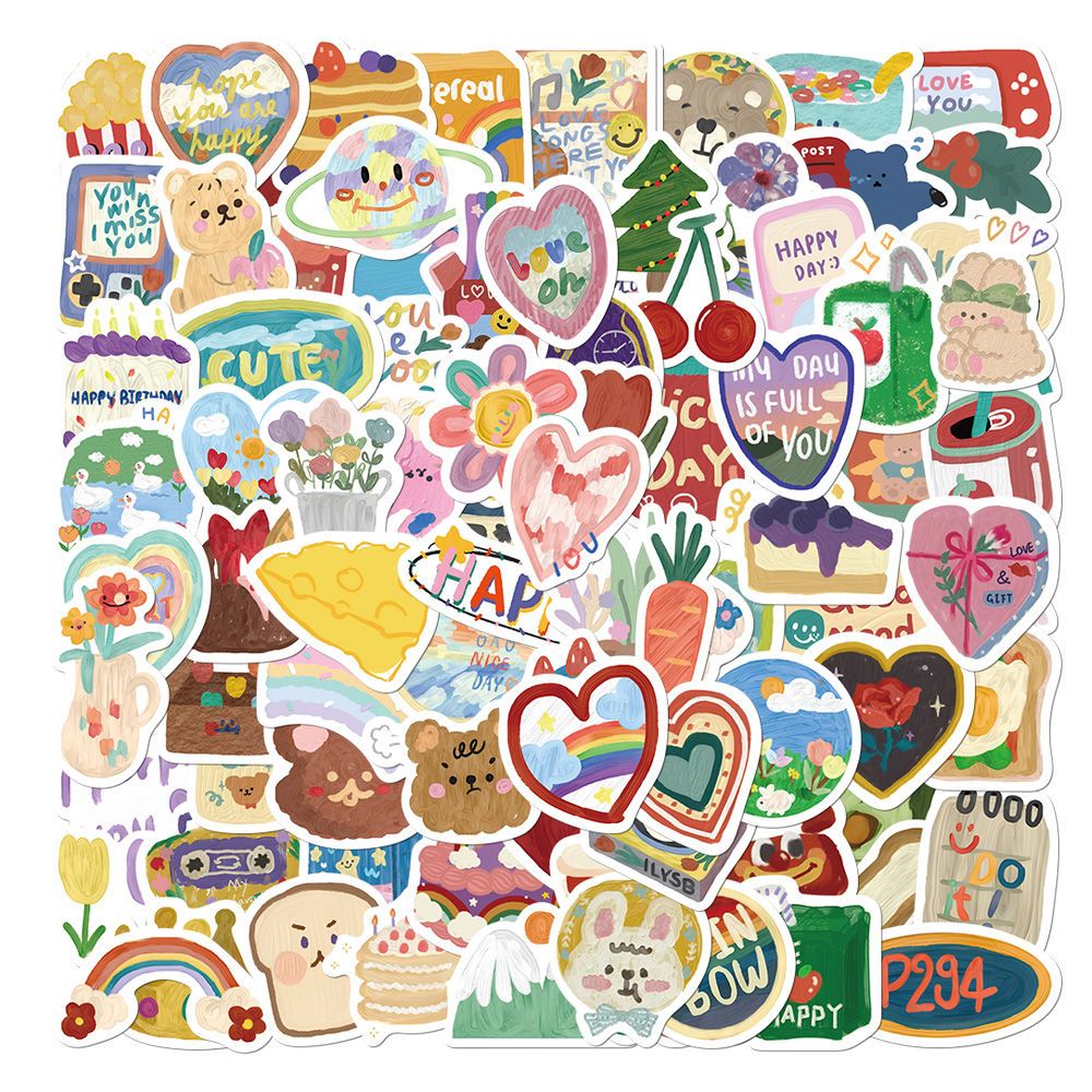 Bear Stickers Sheet|Journal Stickers Paster |Sticker for Planner Scrapbooking Stationery 90pcs T8