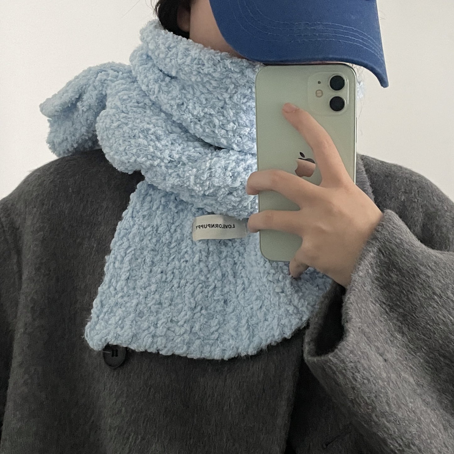 Blue Vibe Cozy Plush Winter Solid Color Scarf | Tassel Shawls |Soft Wool knitted Scarf W21