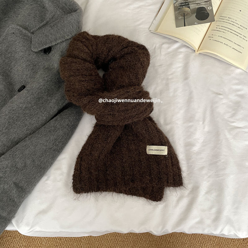 Cozy Winter Cashmere Solid Color Scarf |Wool Knitted Shawls W13