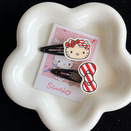 Candy Kitty Hair Clip |Hair Snap Clip |Hair Barrette |Duckbill Hairpin 2pcs  A240