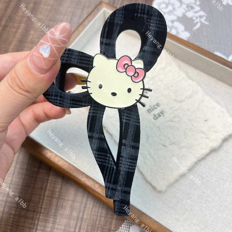 Grid Kitty Hair Clip |Hair Claw |Hair Barrette A430