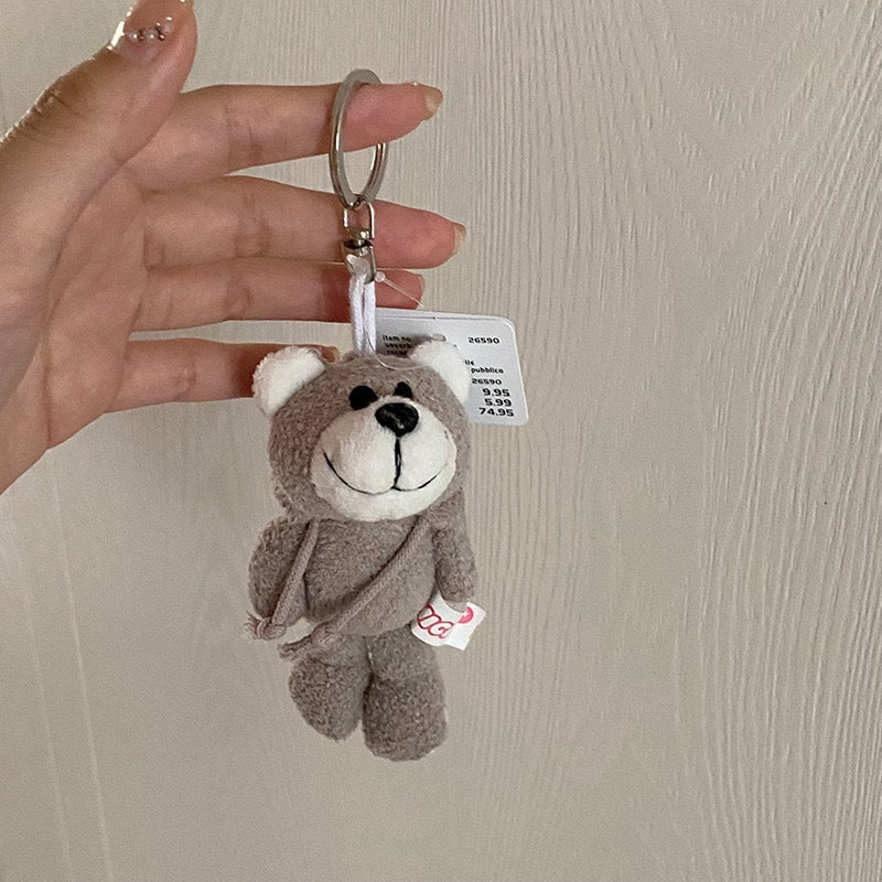 Cute Cartoon Bear Sheep lion Gorillas Design Bag KeyChain |Pendant Plush Schoolbag Hanging Decoration |Gift for Boys and Couples K2