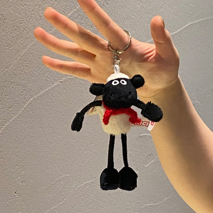 Cute Cartoon Sheep Design Bag KeyChain |Pendant Plush Schoolbag Hanging Decoration |Gift for Boys and Couples K6