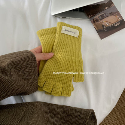 Cozy Cut-off Winter Cashmere Glove |Soft Thick Solid Color fingerless Gloves |Warm Knitted Gloves G6