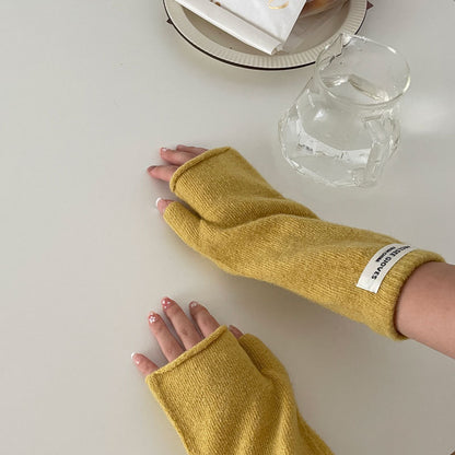 Cozy Cut-off Winter Cashmere Glove |Soft Thick Solid Color fingerless Gloves |Warm Knitted Gloves G15