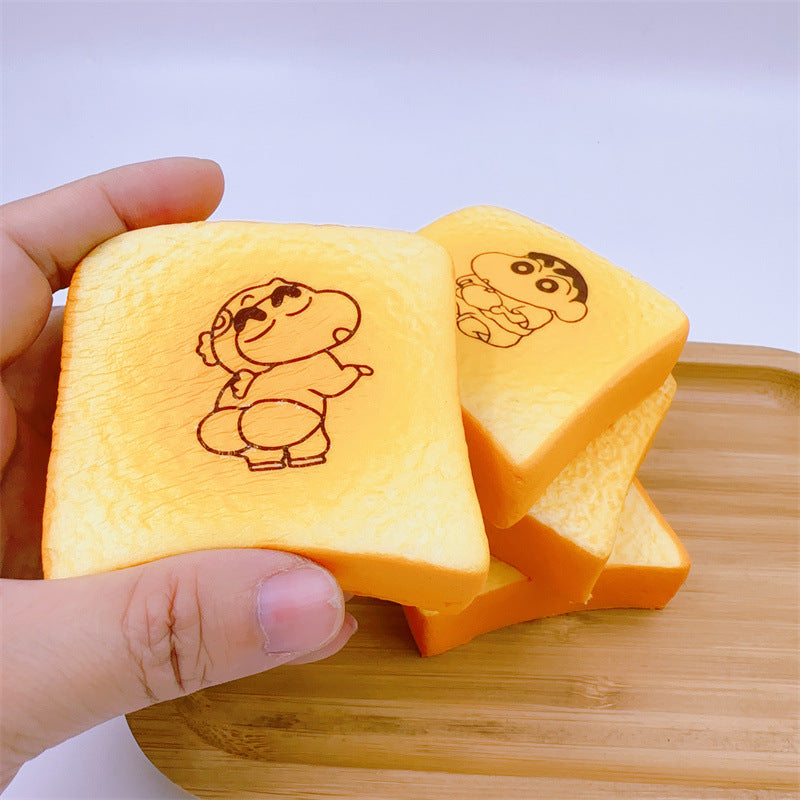 Crayon Shin-chan toast Panda Toast Mochi Slow Rising Soft Squishy|Squeeze Stress Toy S45 S46 S48 S49