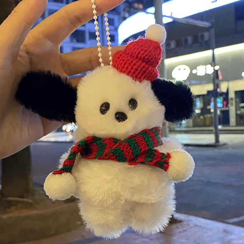 Cartoon Puppy Design Bag KeyChain |Pochacco Pendant Plush Schoolbag Hanging Decoration Gift K26