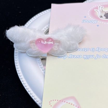 Fluffy Wings Hair Clip |Hair Snap Clip |Hair Barrette |Duckbill Hairpin 2pcs A289