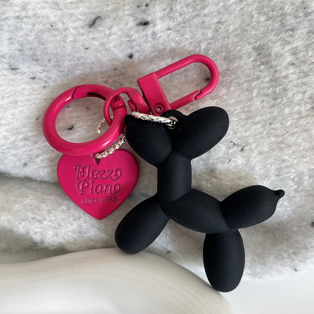 Neon BlackPink Balloon Dog Design Bag KeyChain |Pendant Schoolbag Hanging Decoration K38