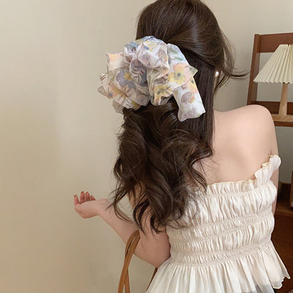 Flowy Chiffon Hair Clip |Hair Claw |Hair Barrette |Duckbill Hairpin A146