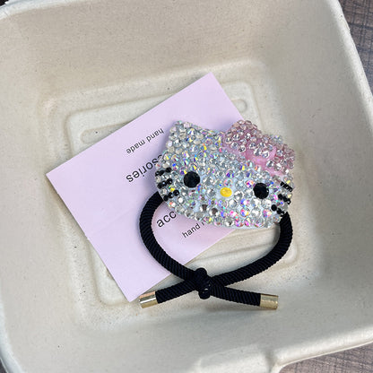 Diamond Kitty Hair Clip |Hair Ties | Hair Barrette A257