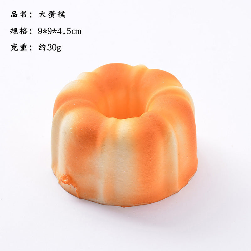 Bun Toast Egg Tart Hamburger Croissant Donut| Slow Rising Soft Squishy|Squeeze Stress Toy S95