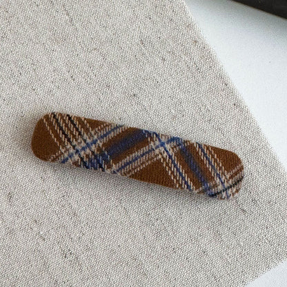 Plaid Charm Hair Clip |Hair Snap Clip |Hair Barrette |Duckbill Hairpin A36