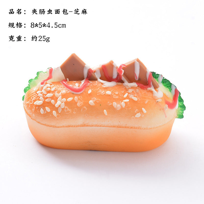 Bun Toast Egg Tart Hamburger Croissant Donut| Slow Rising Soft Squishy|Squeeze Stress Toy S122